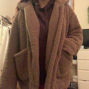Brown teddy jacket